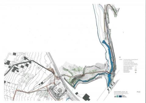 Plano da contorna dos ríos Sar, Sarela e Vilar