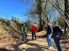 Ciclistas e sendeiristas xa comenzan a facer uso do novo itinerario
